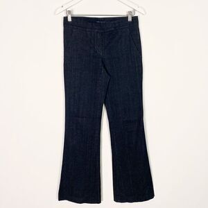 Theory Dark Charcoal Flared Leg Denim Trouser